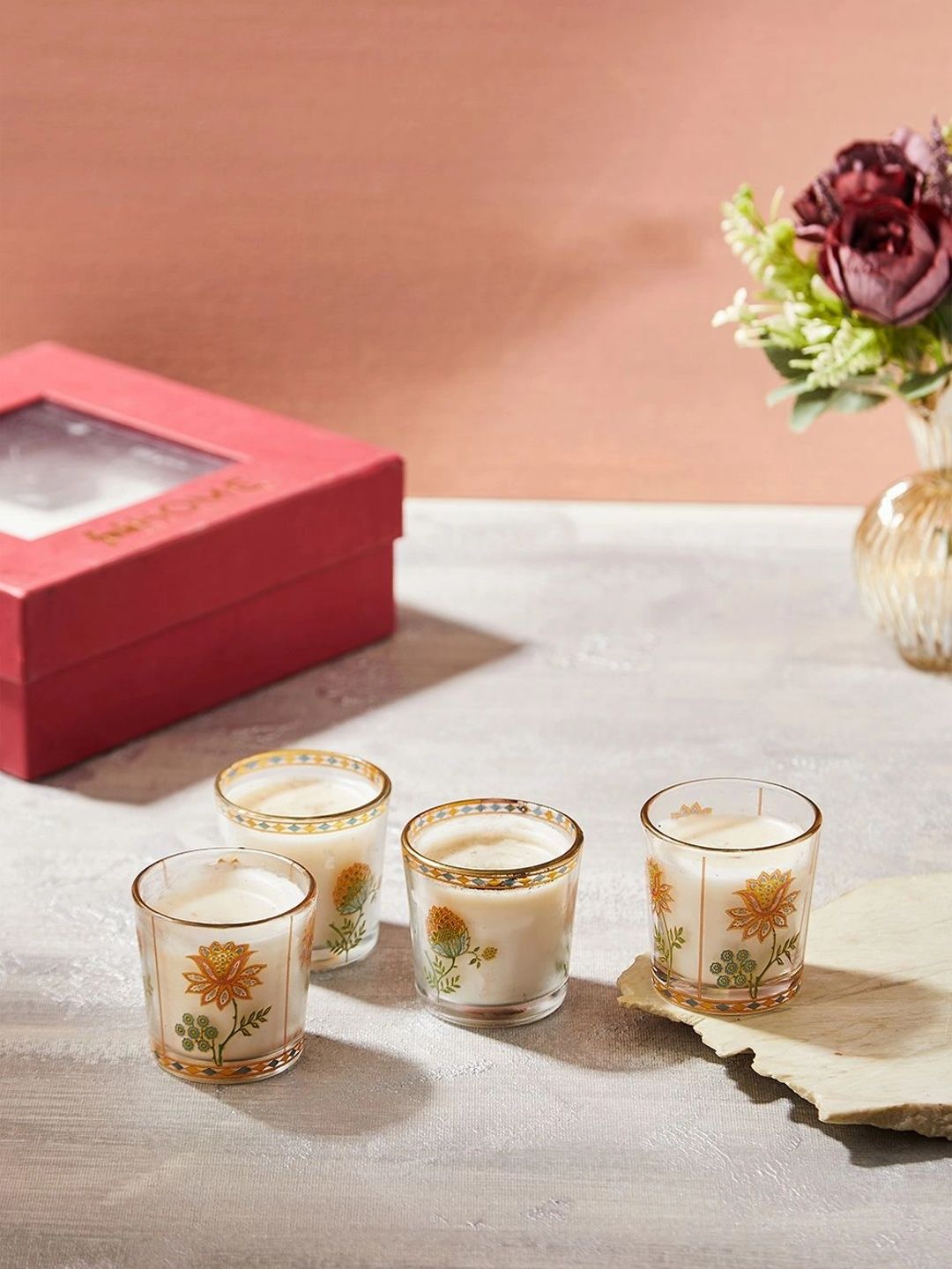Fabindia Multicoloured 4 pieces Jar Candle-image-13