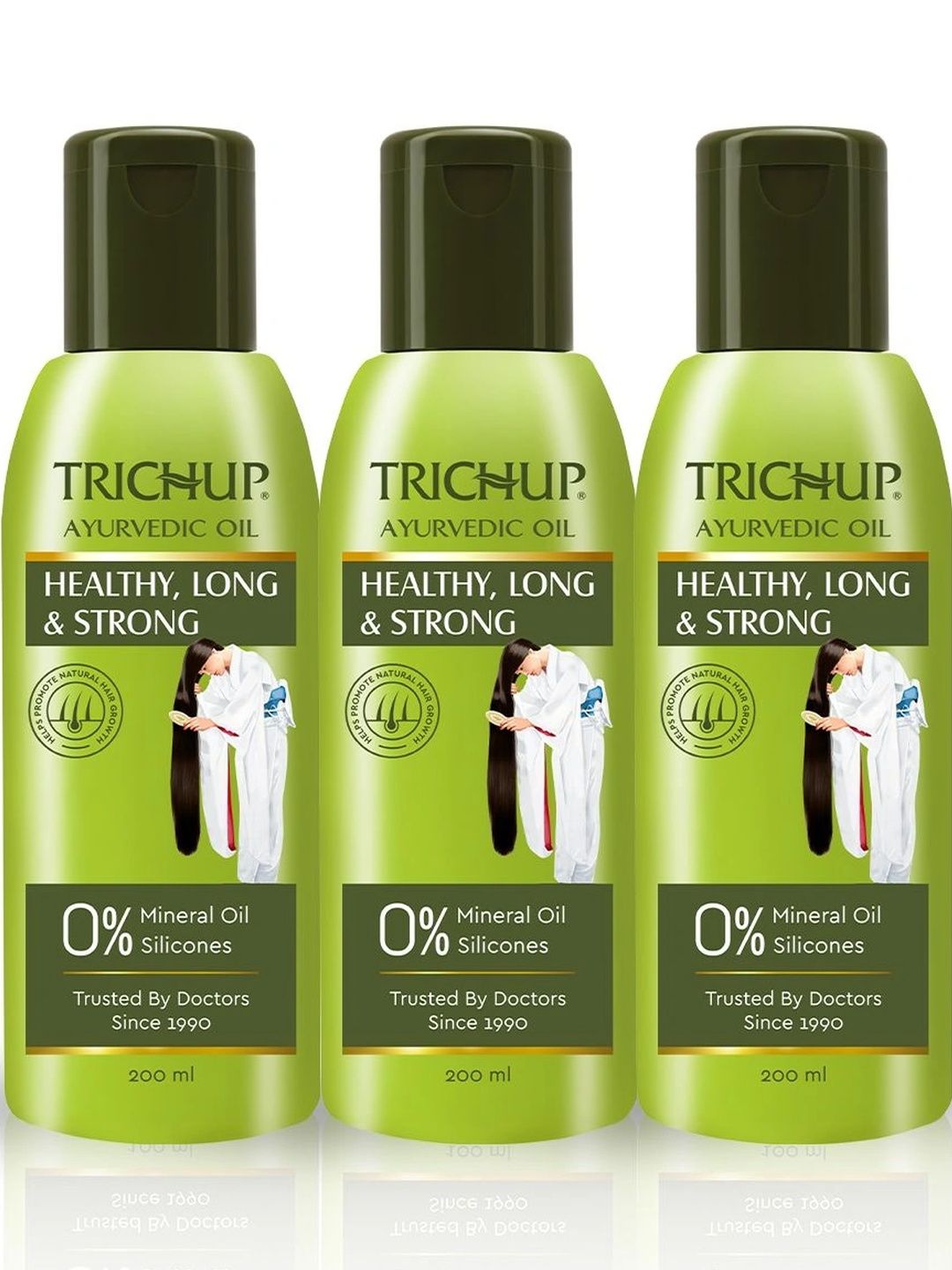 TRICHUP Set Of 3 Healthy Long & Strong Hair Oil - 200 ml Each-image-48