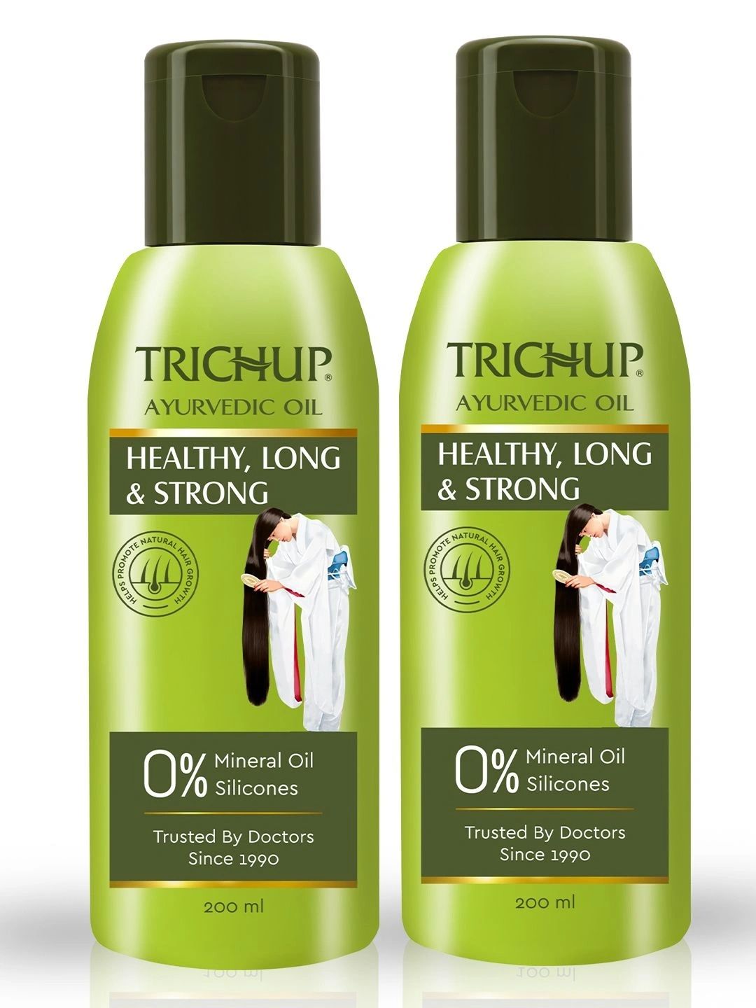 TRICHUP Set Of 2 Healthy Long & Strong Hair Oil - 200 ml Each-image-45