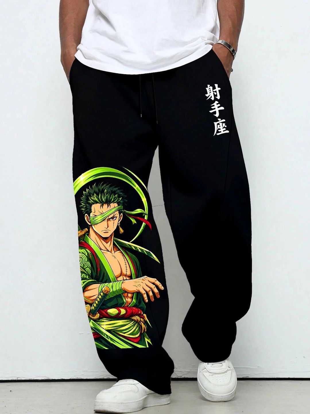 Dressing Hub Men Wide Leg Graphic Print Joggers-image-29