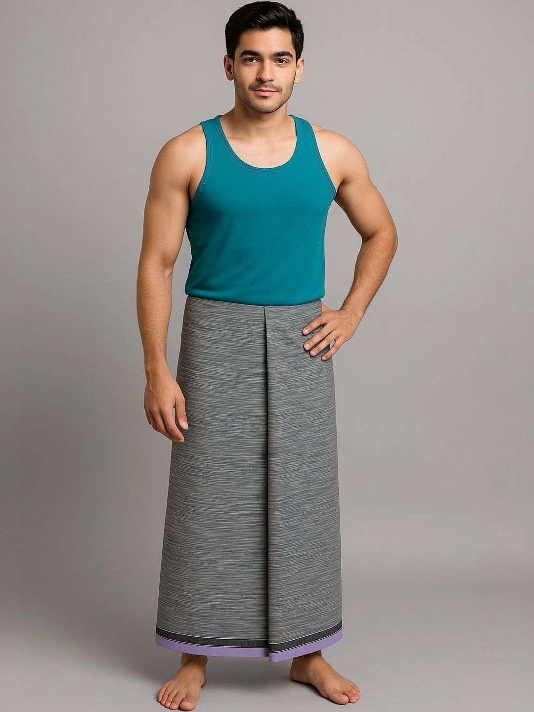 Radhika Handloom Men Striped Cotton Dhoti Dhotis-picture-42