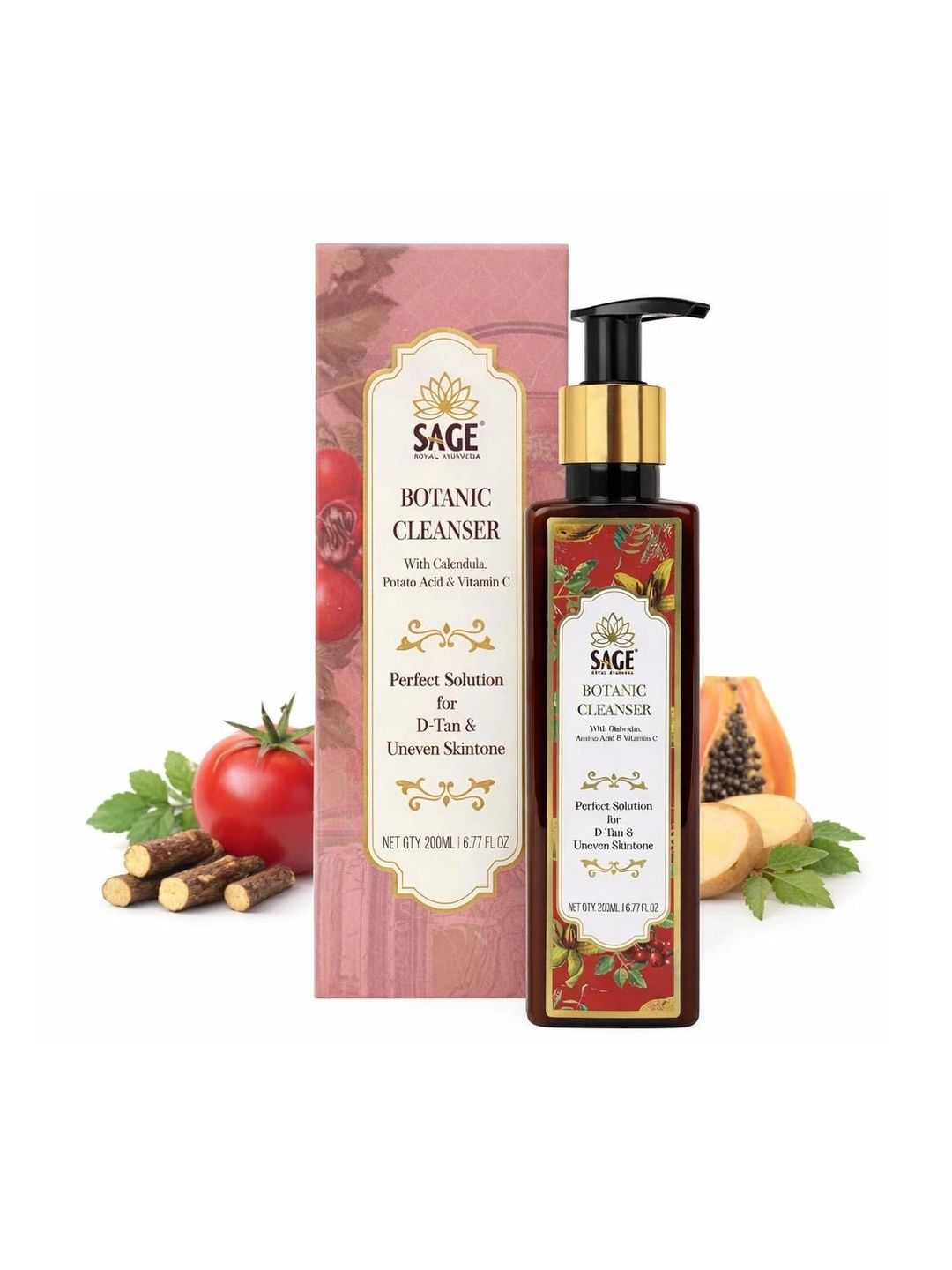 Sage Royal Ayurveda Vitamin C Botanic Cleanser Face Wash - 200 ml-image-38