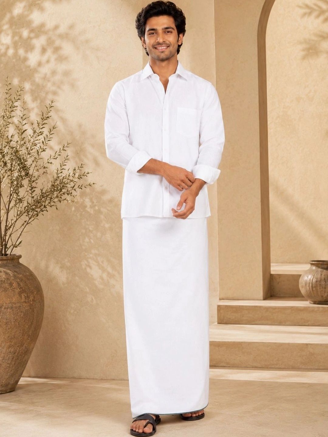 Radhika Handloom Men Cotton Dhoti Dhotis-image-41