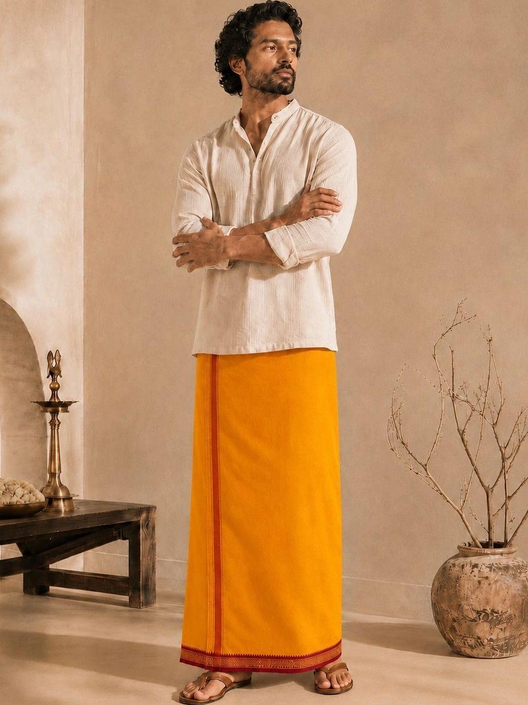Sac Shree Aparajeet Creations Men Cotton Dhoti Dhotis-image-28