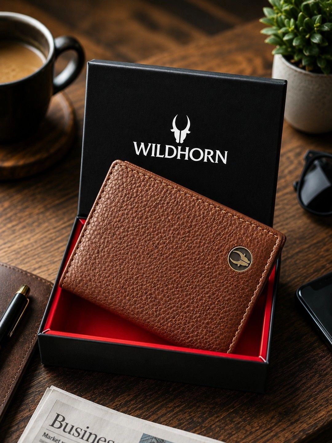 WildHorn Men Textured Leather Two Fold Wallet-picture-26