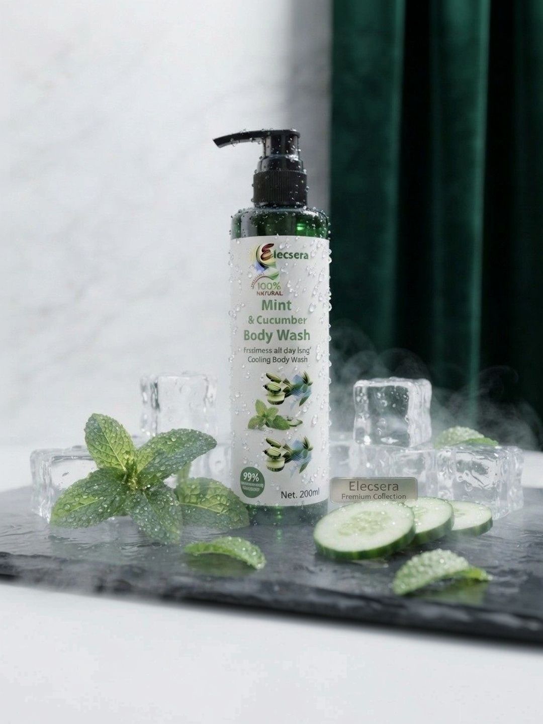 Elecsera Mint & Cucumber Smoothing & Refreshing Shower Gel - 200 ml-picture-40