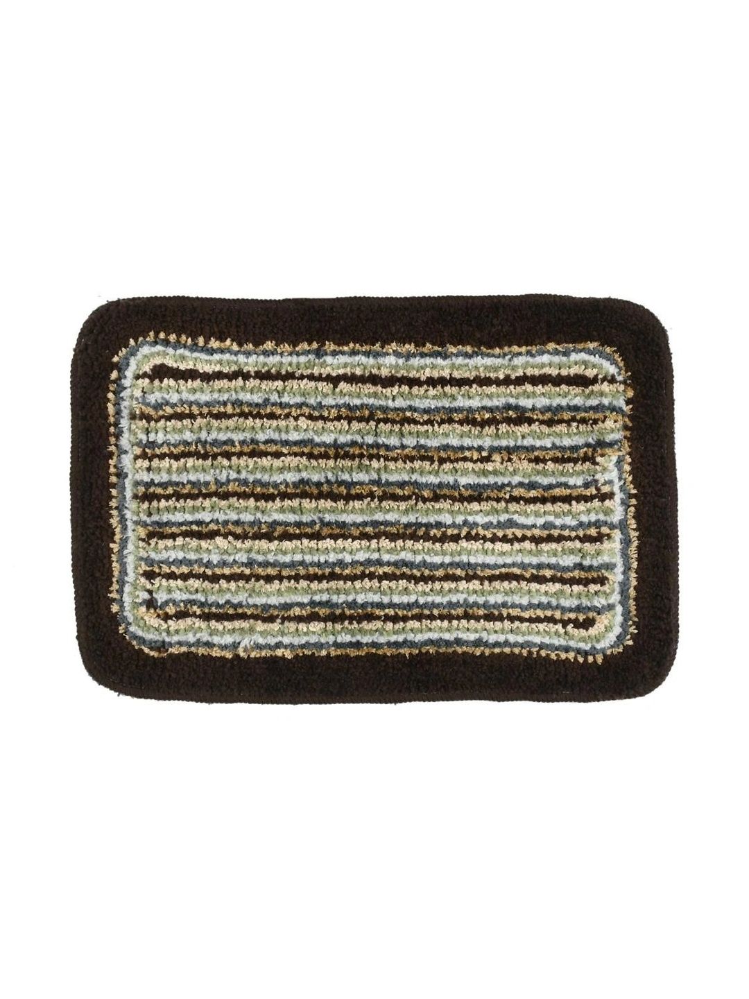 FINE TEX WORLD Brown Striped Anti Skid Doormats-picture-13