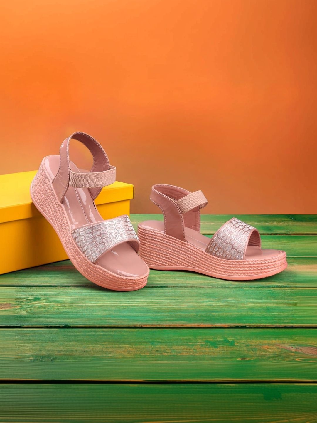 CORSICA Textured Wedge Sandals-image-18