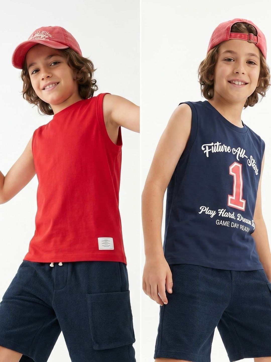 Trendyol Boys Colourblocked Cotton Tank-picture-18