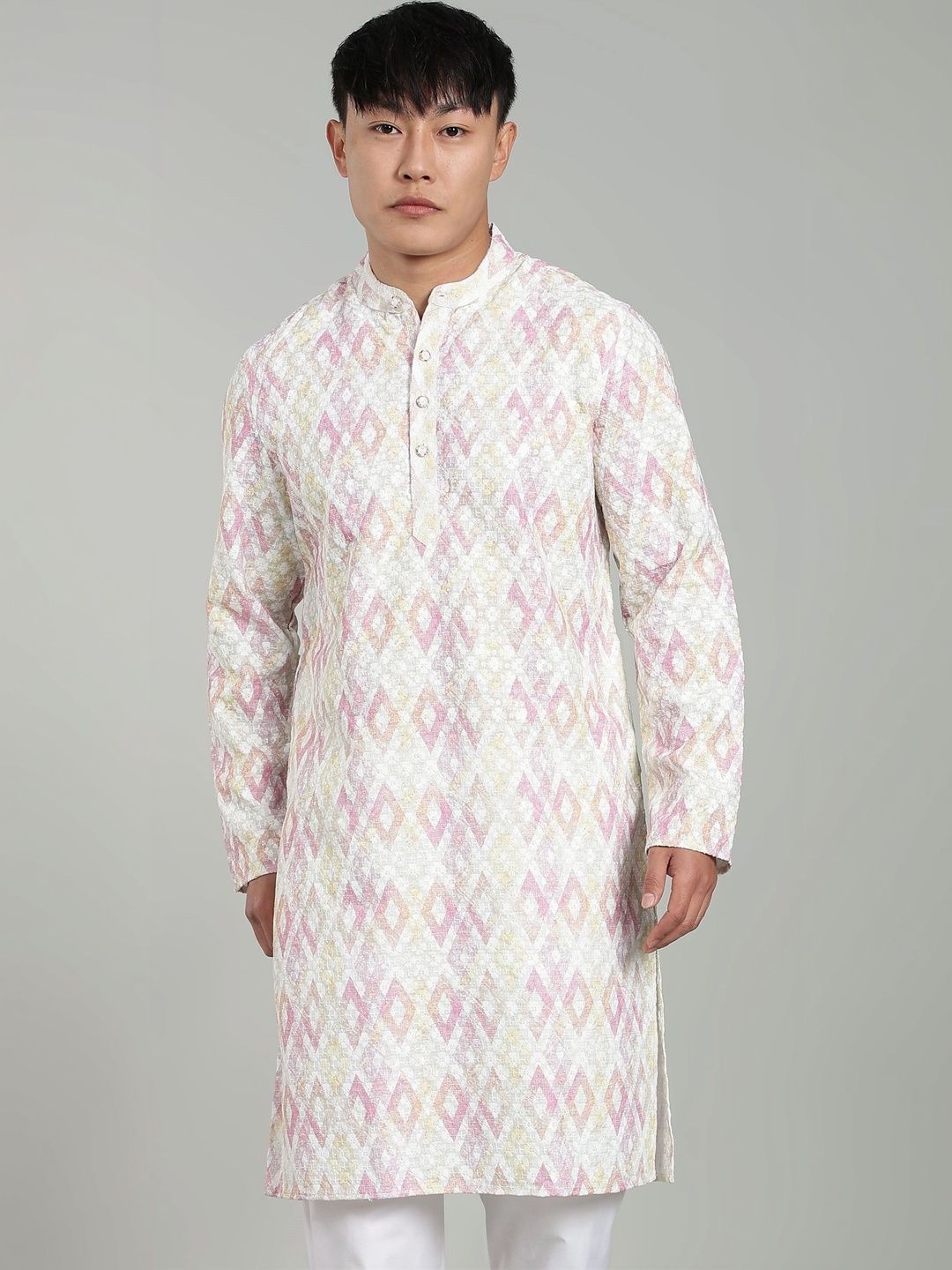 FABRIPPLE Men Geometric Kurta-picture-38