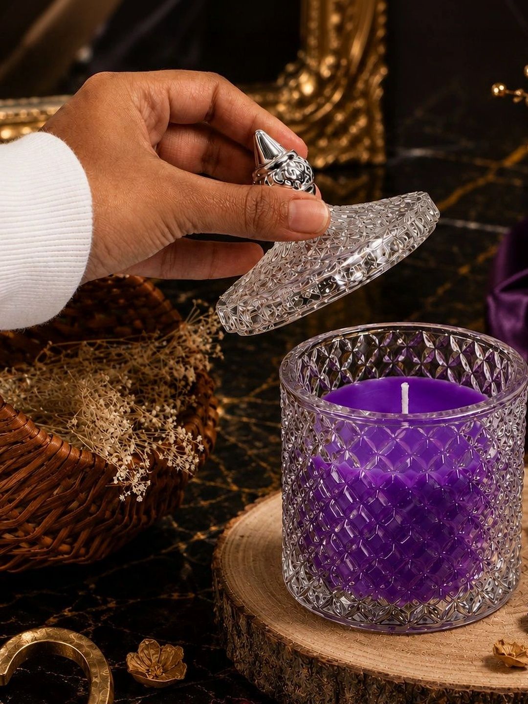 Derben Clove Purple 1 pieces Jar Candle-image-14