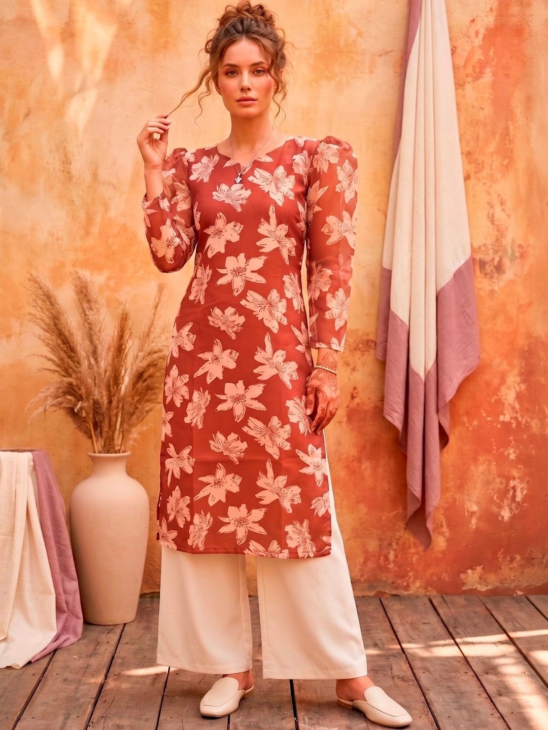 LIPS CROWN Floral Printed Kurti-picture-13