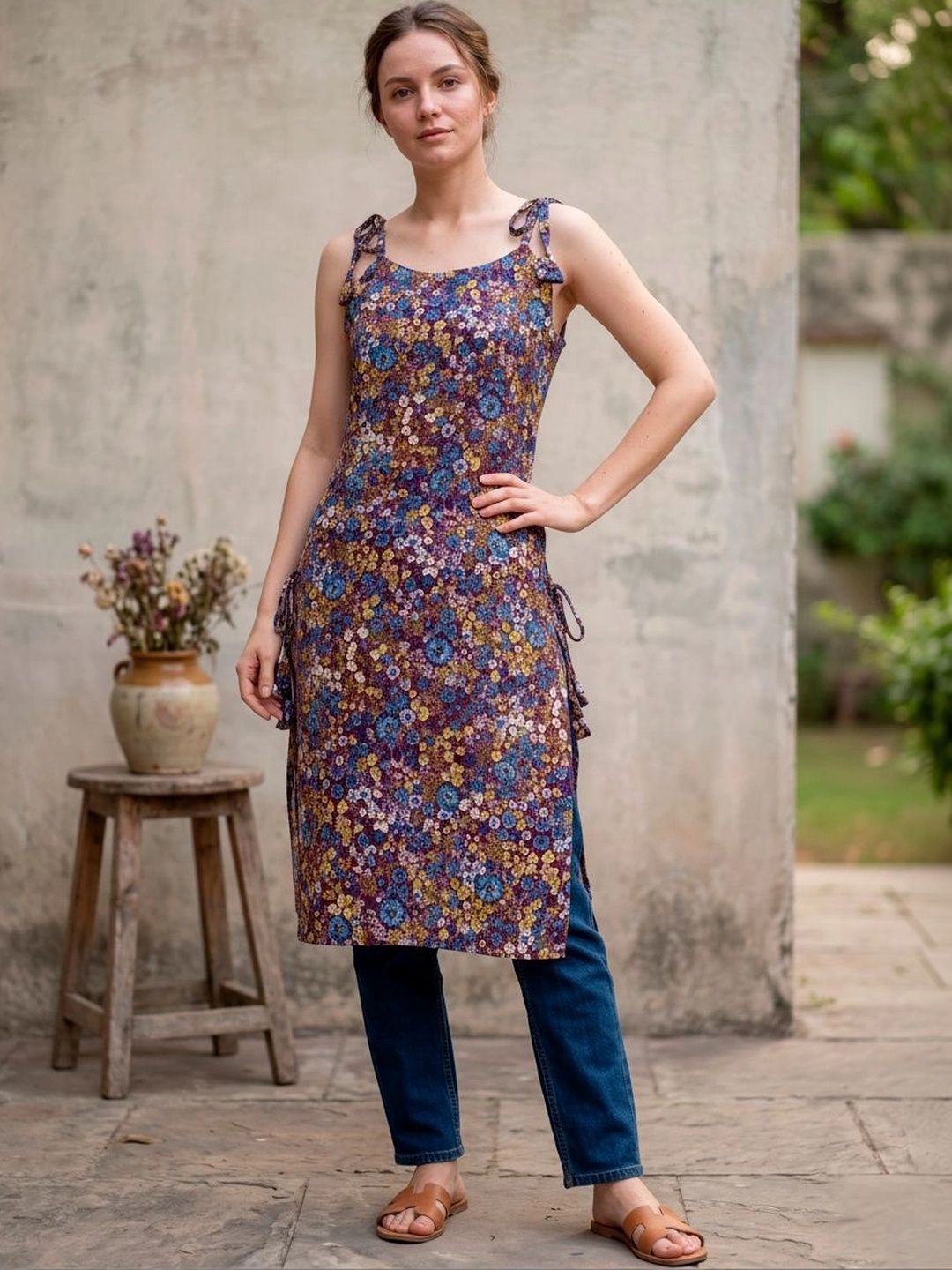 LIPS CROWN Floral Printed Kurti-picture-13