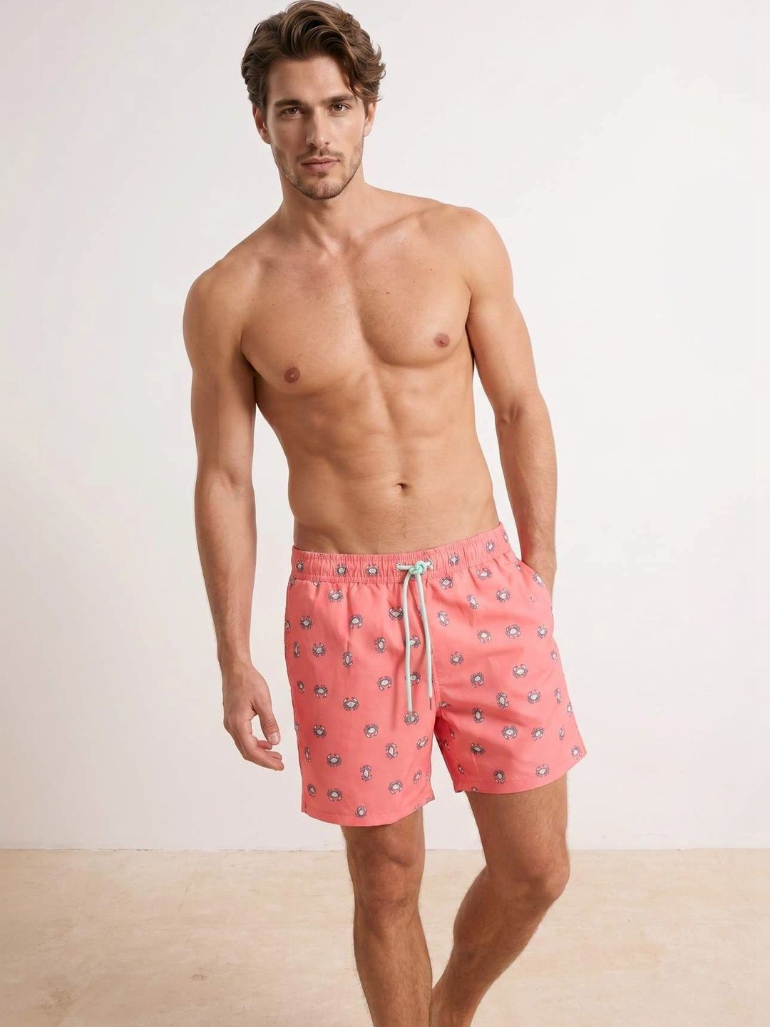 Trendyol Men Printed Swim Shorts Swim Bottoms-picture-32