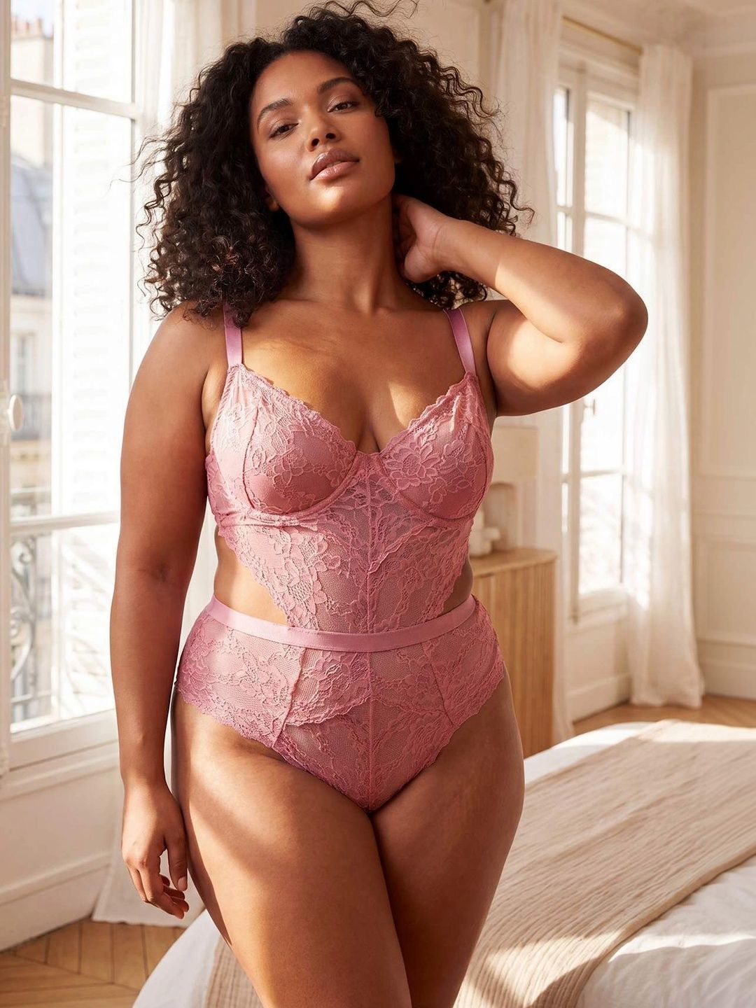 Trendyol Embellished Sweetheart Neck Bodysuit-picture-6