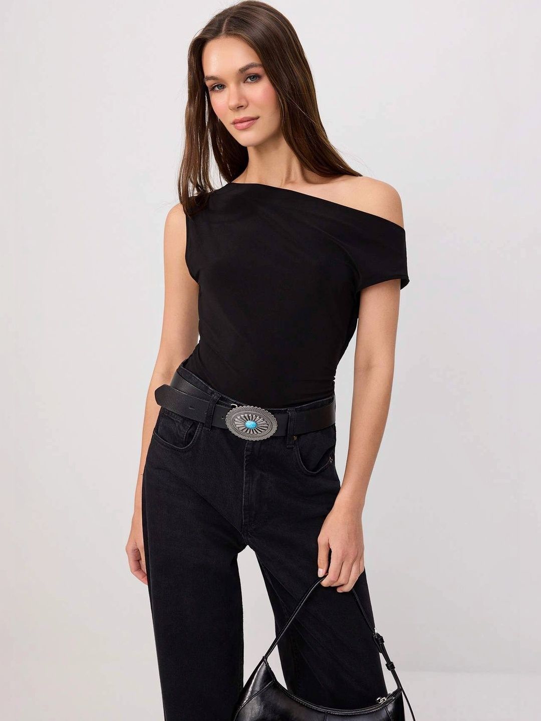 Trendyol Polyester One Shoulder Bodysuit-picture-51