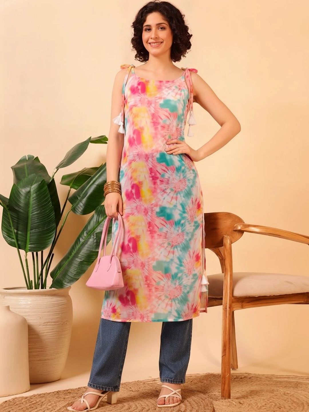 LIPS CROWN Printed Boat Neck Kurti-picture-29