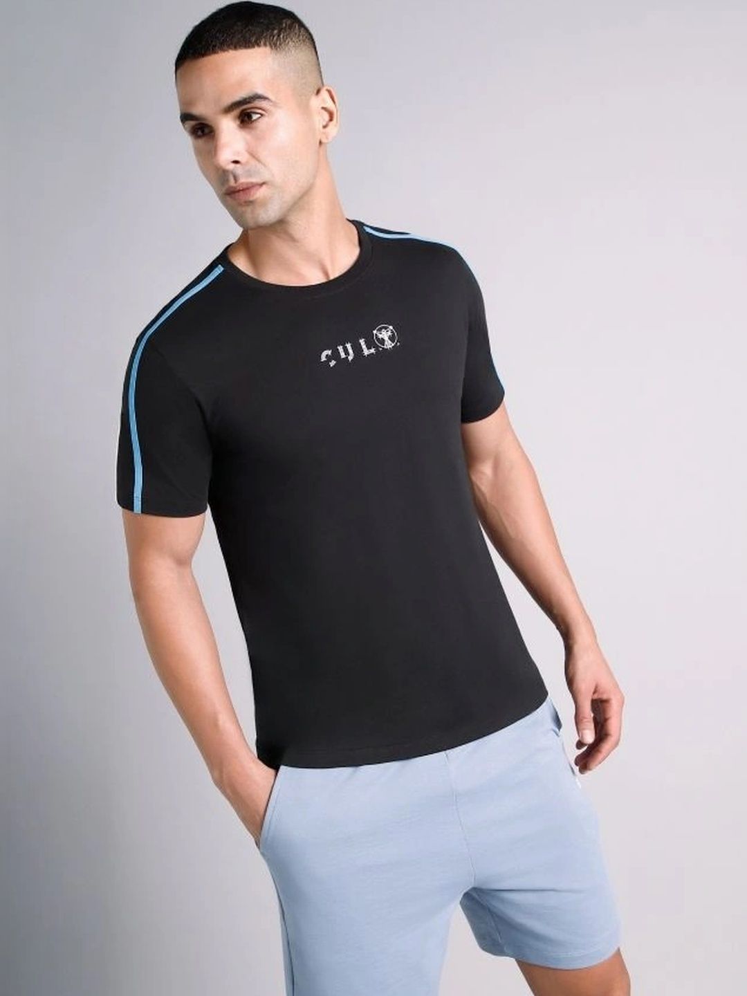 CULT Men Black Contrast Playday Tshirt-picture-26