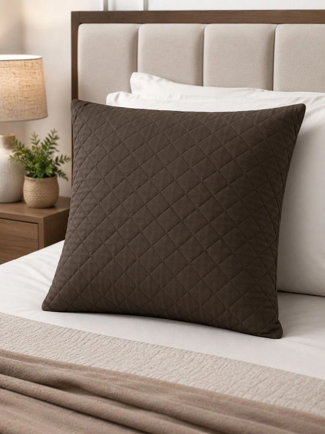 Pracwal Brown Velvet Square Cushion Covers-image-33