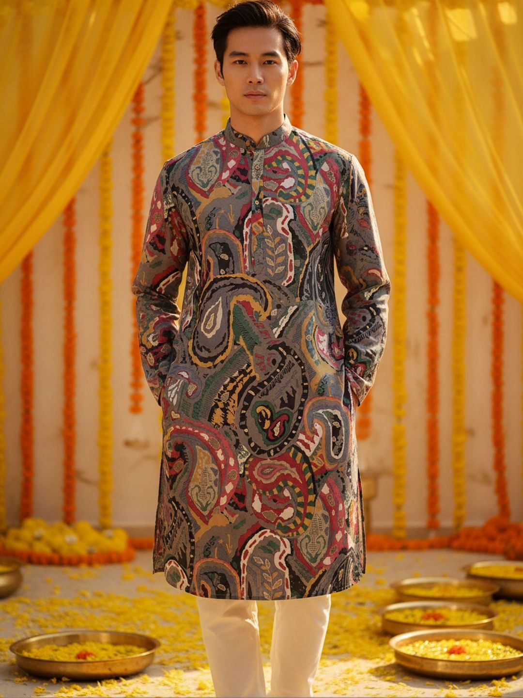 KASMEN CO. Men Paisley Printed Kurta-picture-54