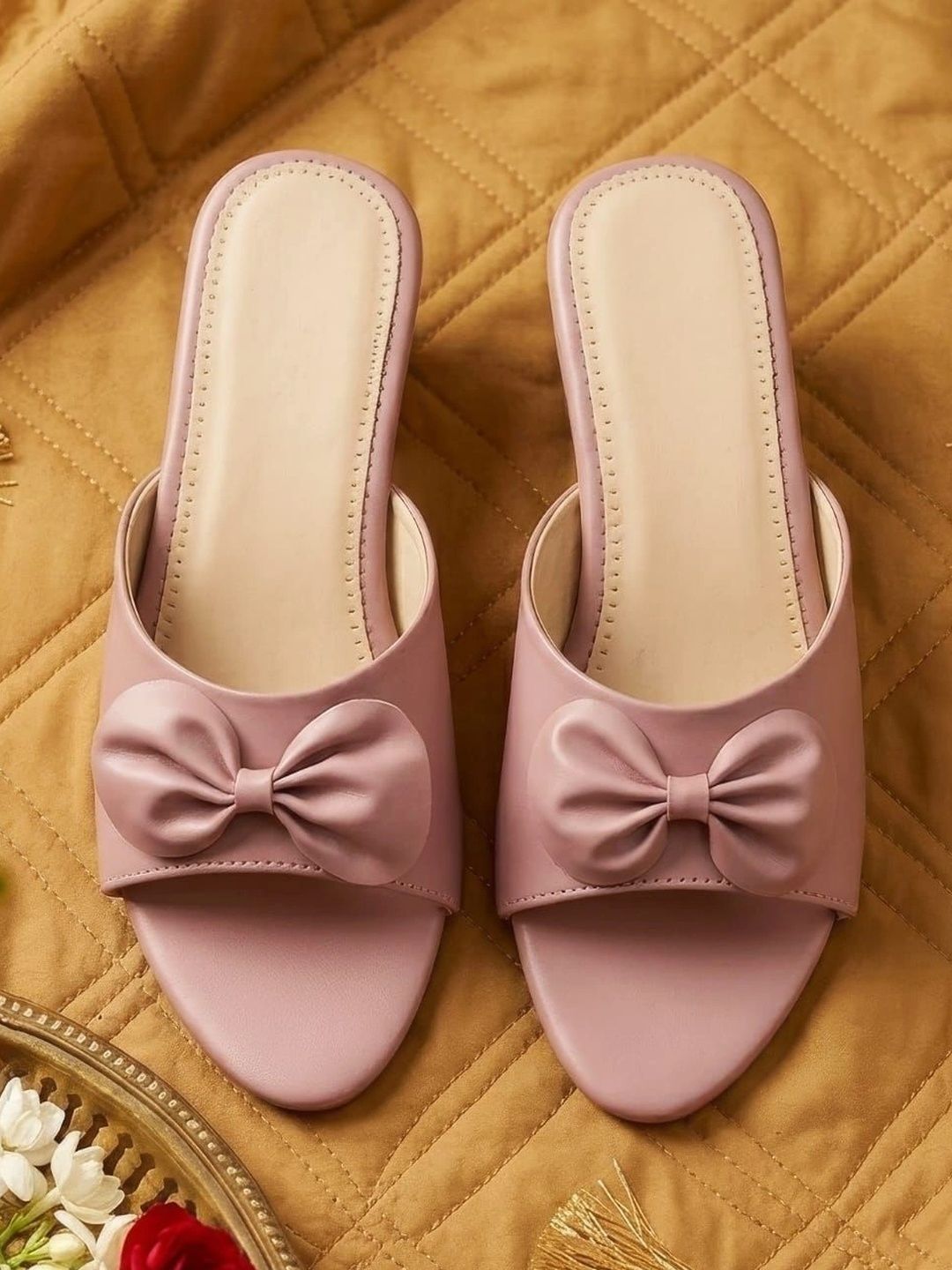 T-Rock Block Mules with Bows-picture-53