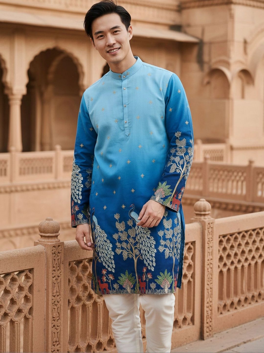 KASMEN CO. Men Embroidered Thread Work Kurta-picture-44