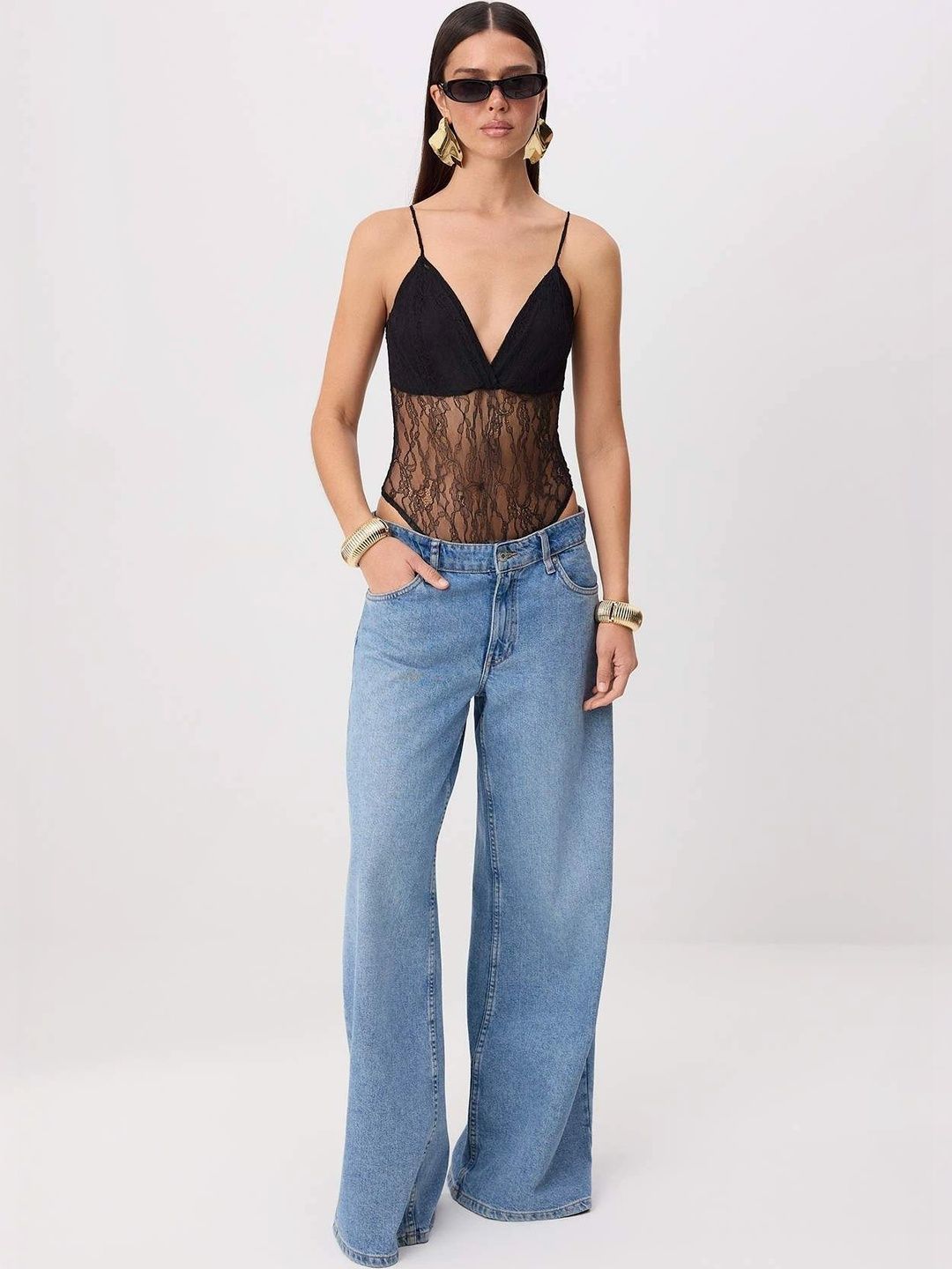 Trendyol Embellished V-Neck Bodysuit-picture-22