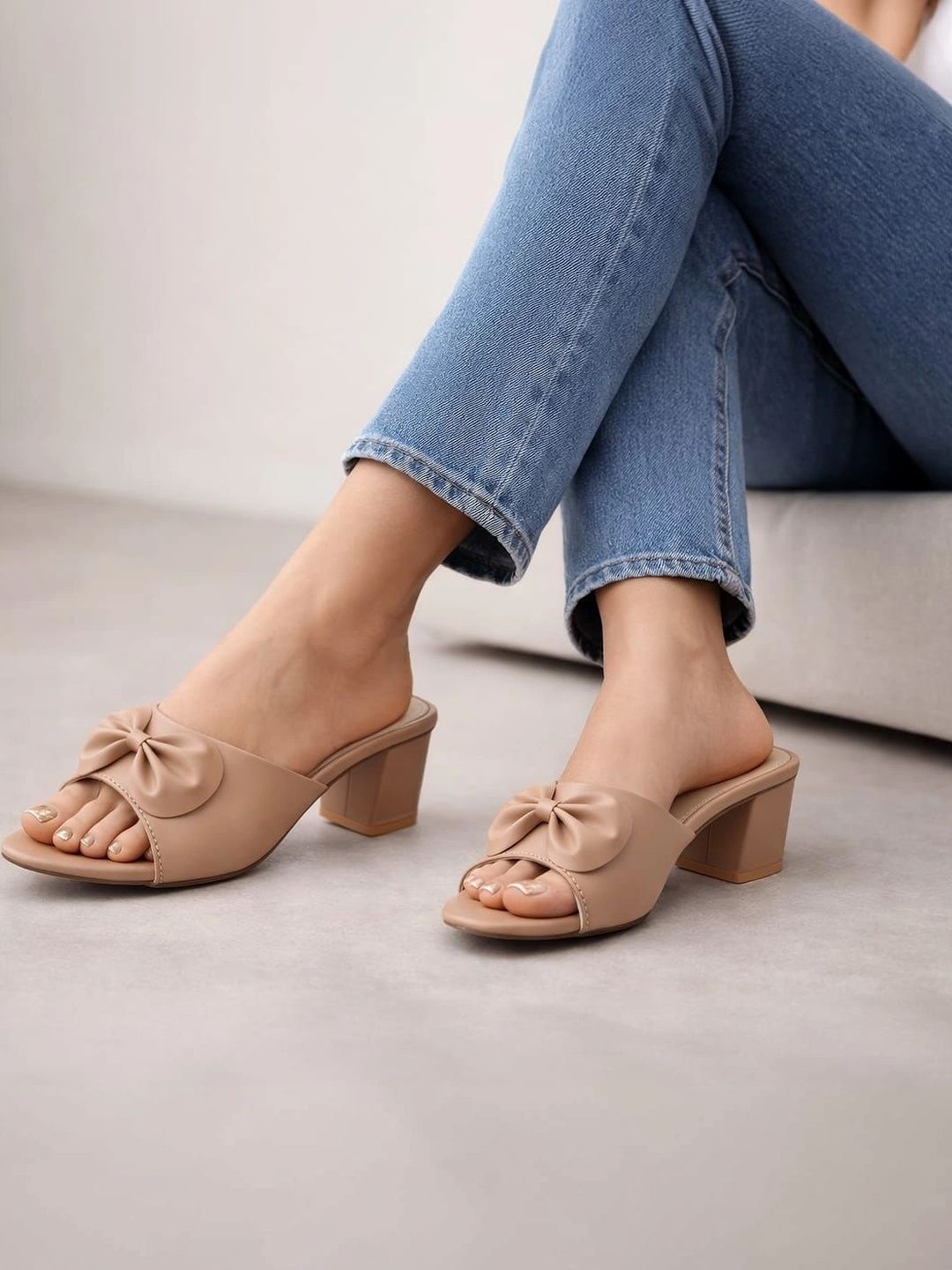 Shozie Block Mules with Bows-picture-38