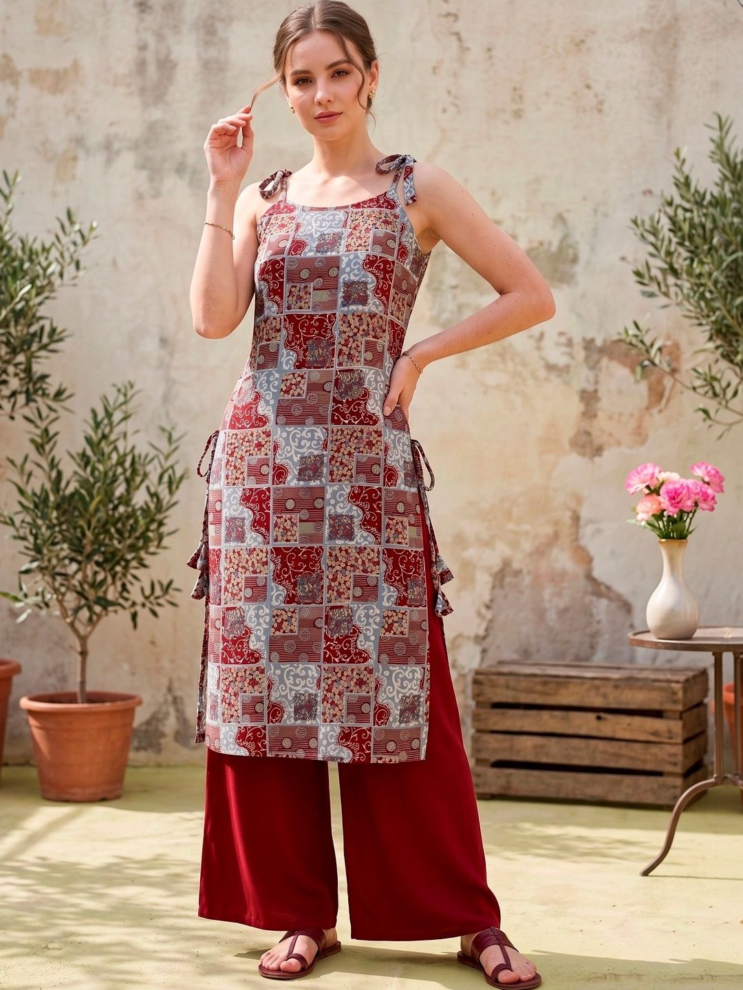 LIPS CROWN Ethnic Motifs Printed Kurti-picture-27