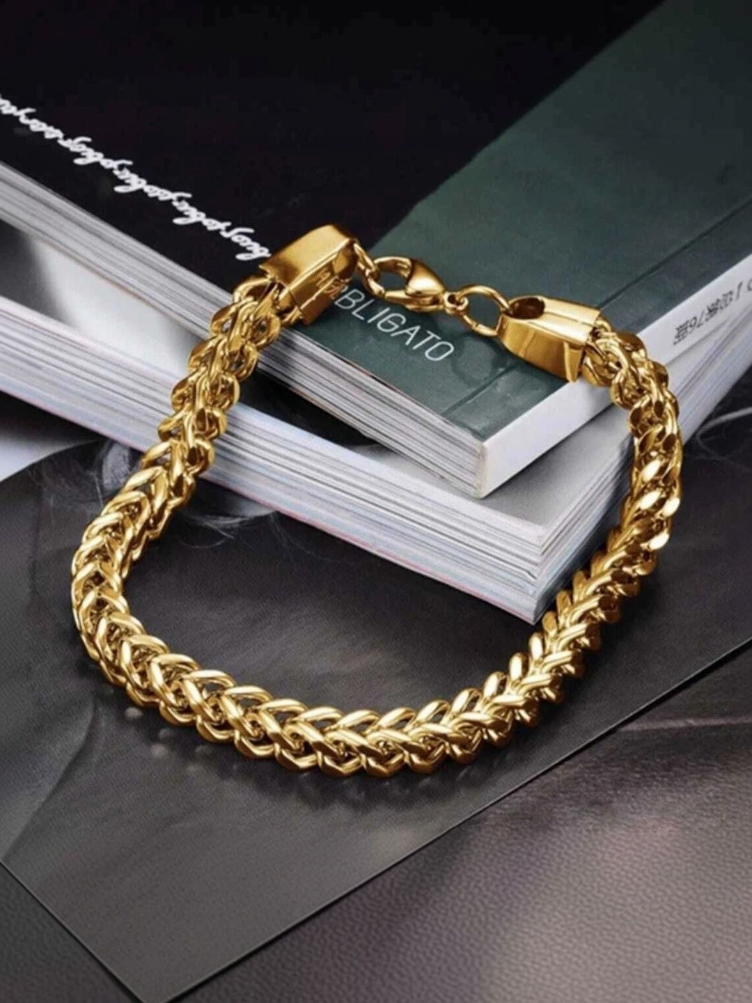 spyronix real treasure spyronix real treasure Men Gold-Plated Link Bracelet