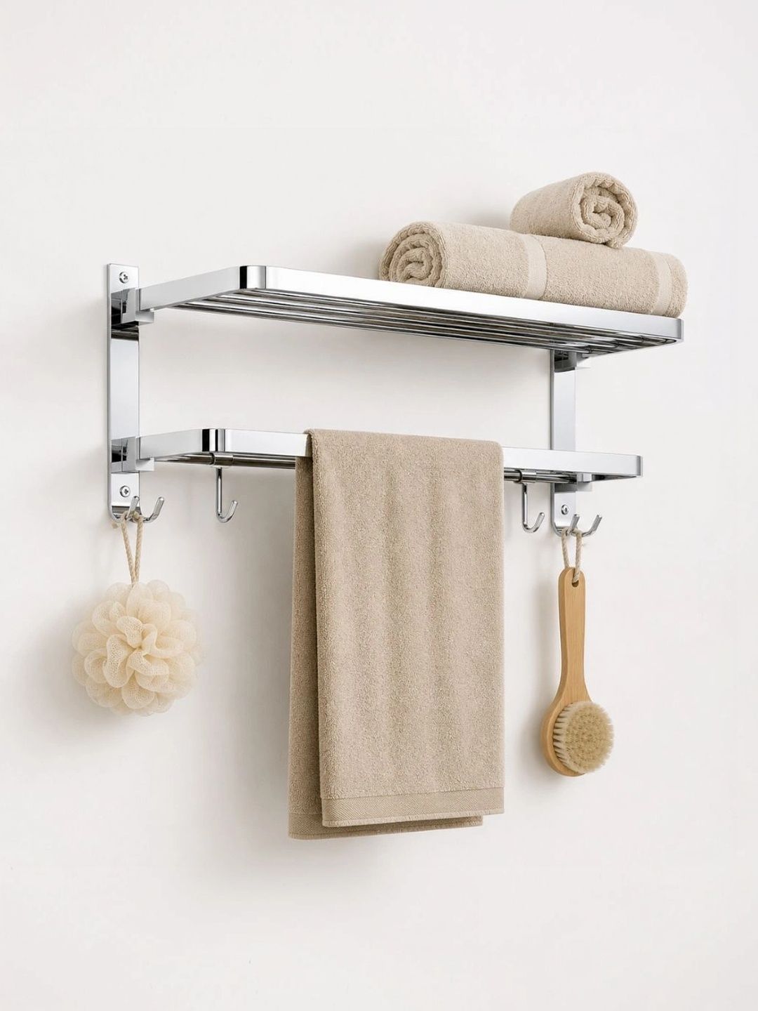 PilluBathFitting Silver-Toned 10 piece Solid Stainless Steel Towel Holder-picture-33