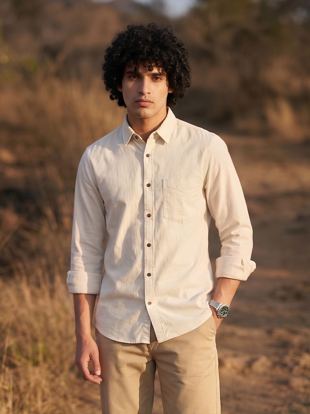 The Roadster Life Co. Spread Collar Pure Cotton Casual Shirt-image-22