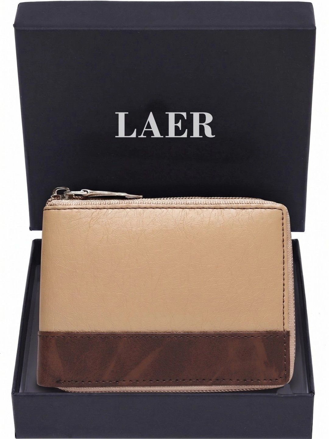 LAER Men Colourblocked PU Zip Around Wallet-picture-46