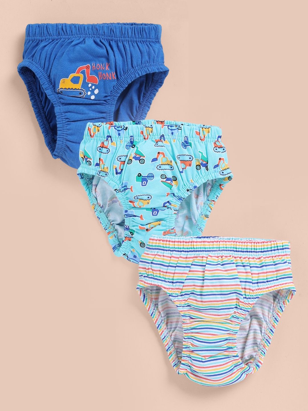 Simply Boys Pack of 3 Printed Cotton Basic Briefs-picture-15
