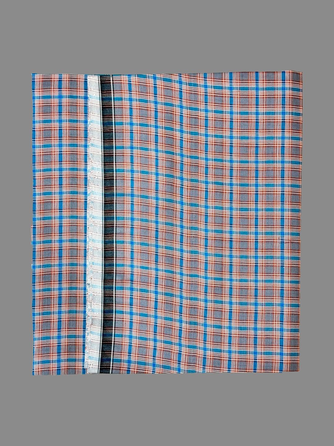 AKESHAVAM Men Checked Cotton Dhoti Dhotis-image-3