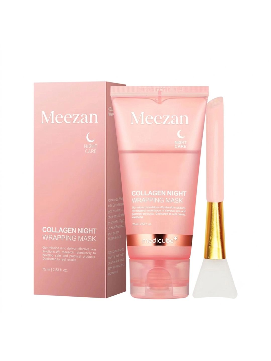 meezan Collagen Night Wraping Mask With Brush - 75 ml-image-3
