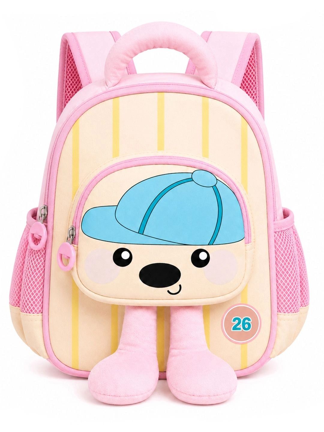 Bold N Elegant Unisex Kids Striped Embellished Backpack-picture-24