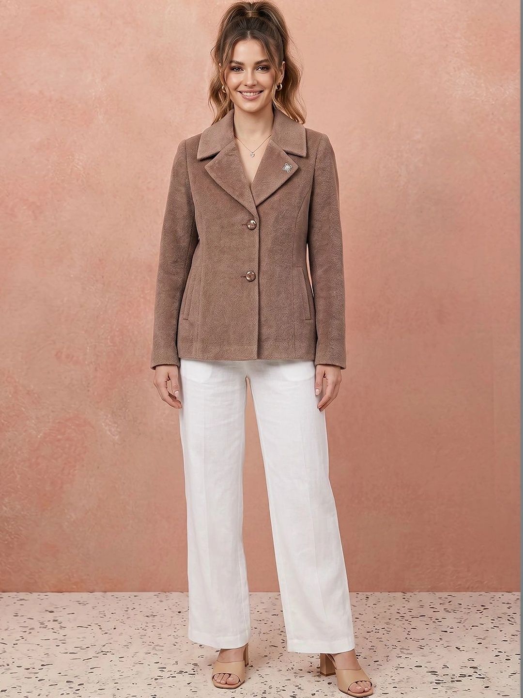 all about you Notched Lapel Single-Breasted Tailored Fit Blazers-picture-34