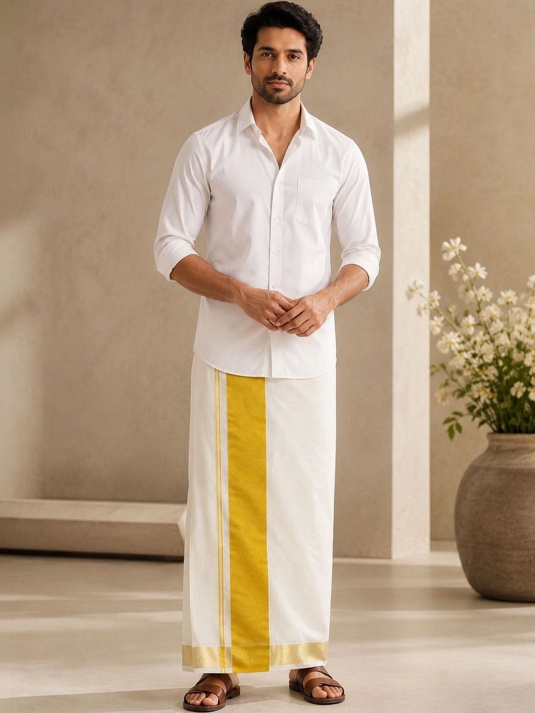 AKESHAVAM Men Cotton Dhoti Dhotis-picture-28
