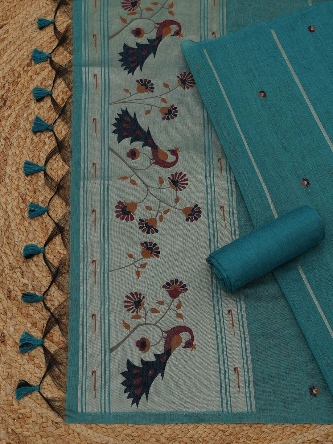 Soch Printed Unstitched Dress Material-picture-18