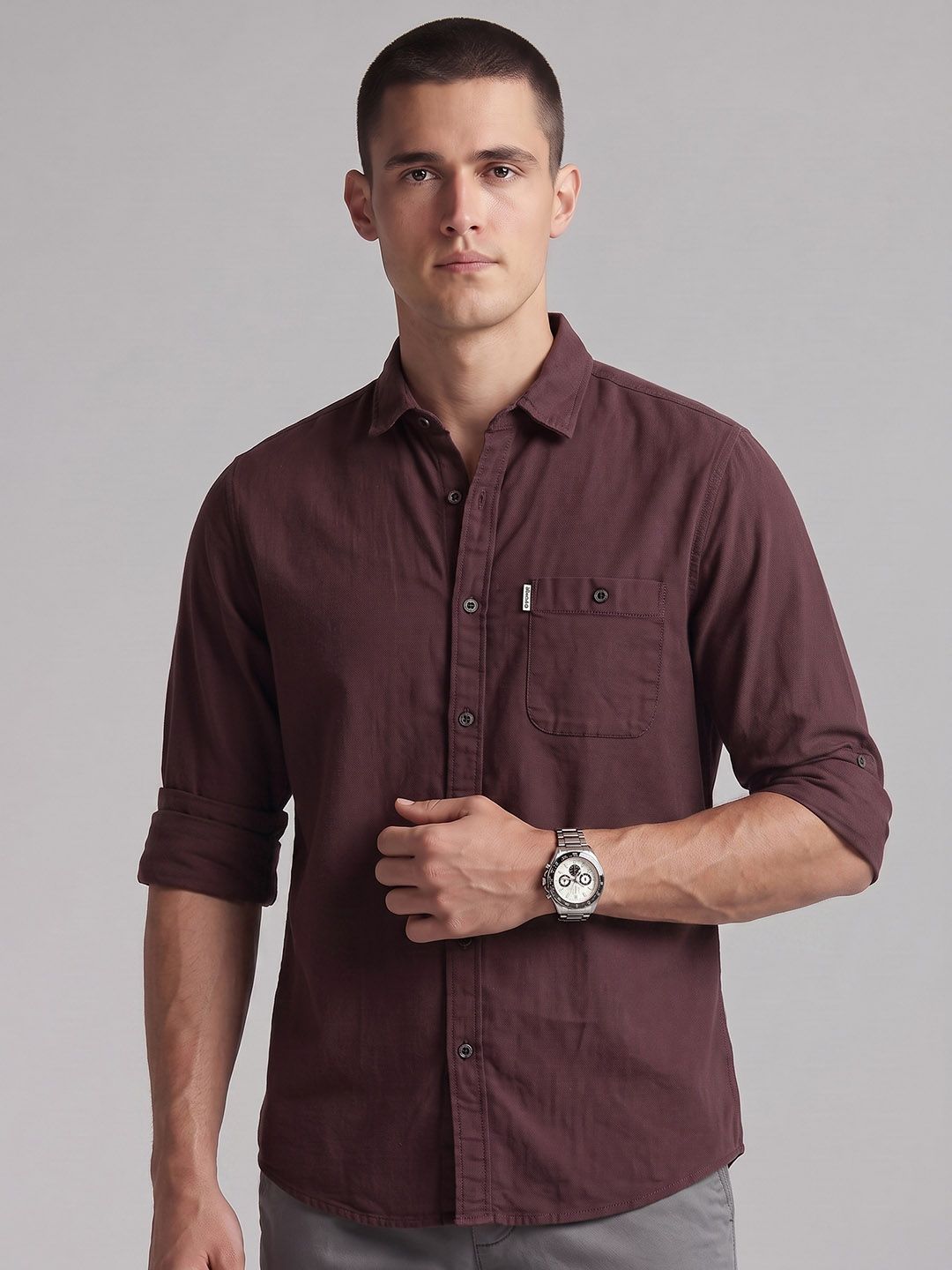 Louis Philippe Jeans Slim Fit Pure Cotton Casual Shirt-picture-24