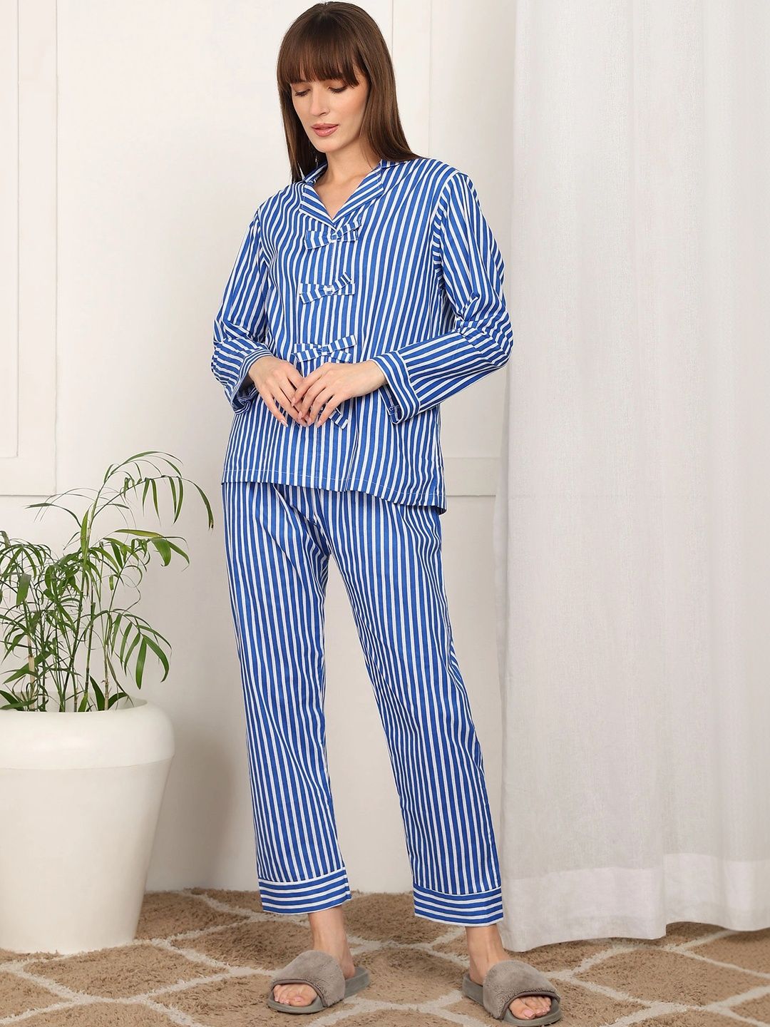 KBNBJ Women Striped Night suit-image-34