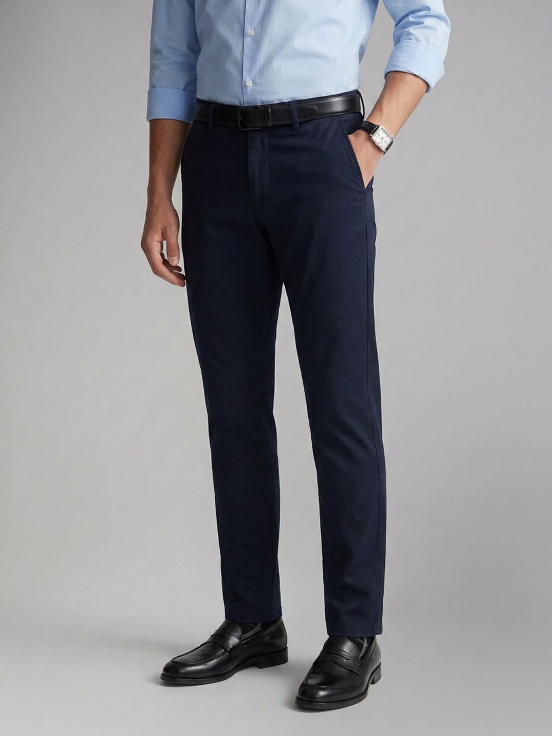 Van Heusen Men Slim Fit Formal Trousers-picture-24