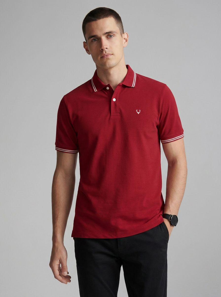 Allen Solly Slim Fit Polo Collar Pure Cotton T-shirt-picture-35