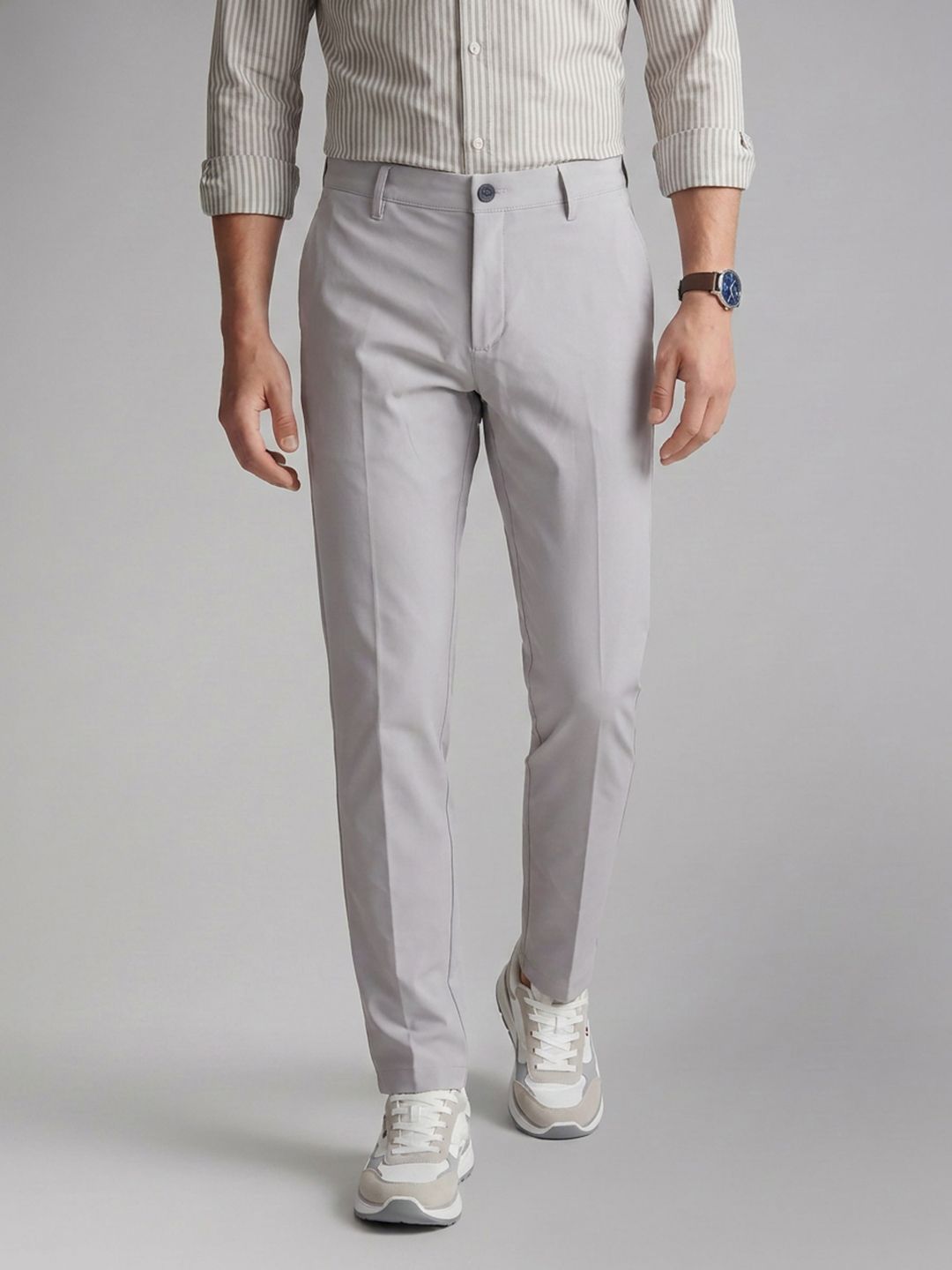 Louis Philippe Ath.Work Men Tapered Fit Trousers-picture-37
