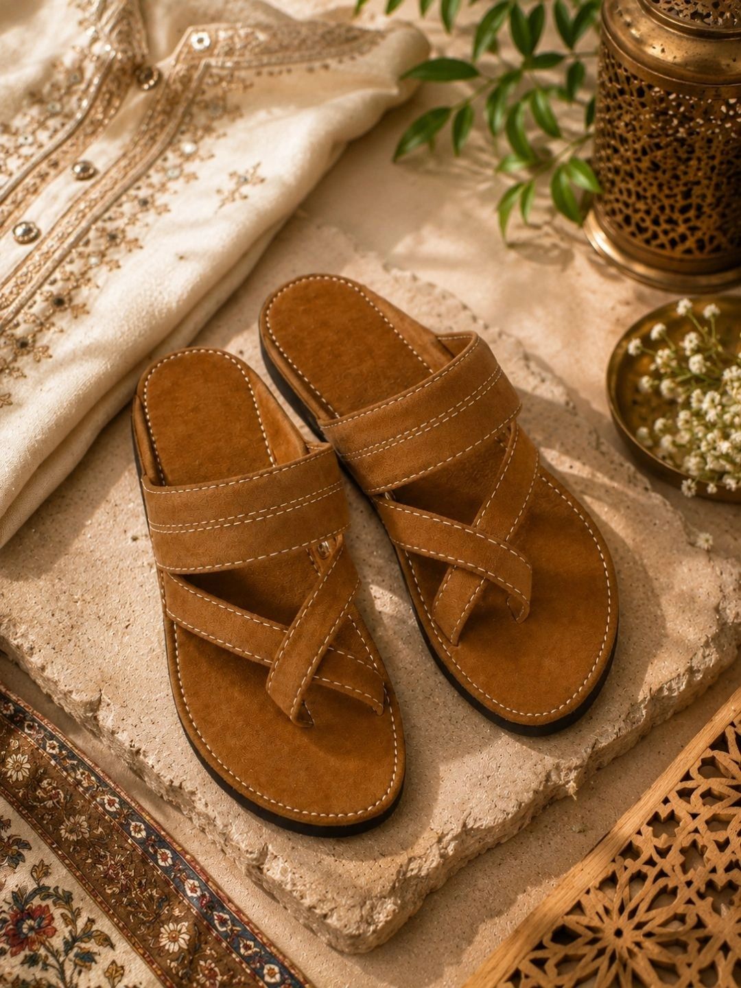 SZN Men Ethnic One Toe Flats-picture-40