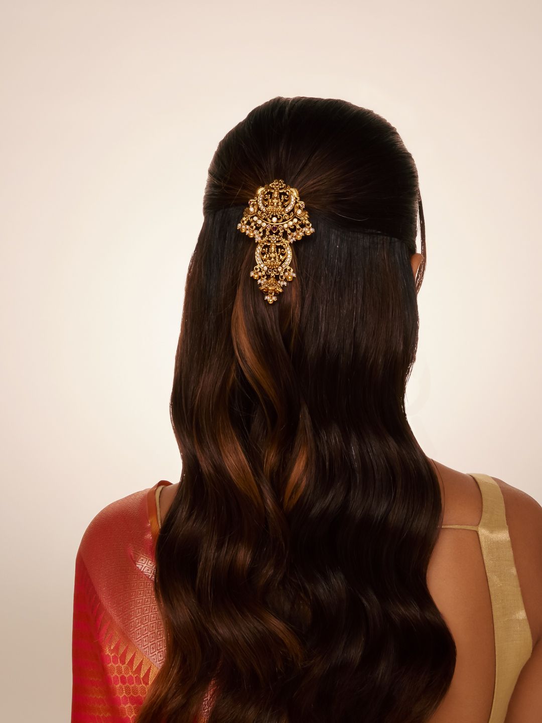 Kushal's Fashion Jewellery Gold-Plated Comb Pin-image-19