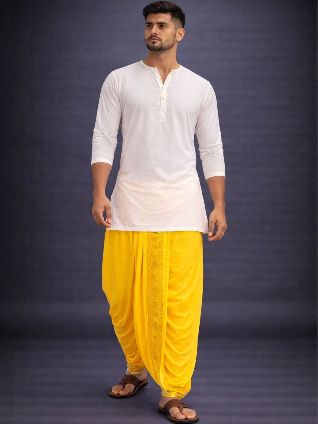 AKESHAVAM Men Embroidered Dhoti Dhotis-image-45