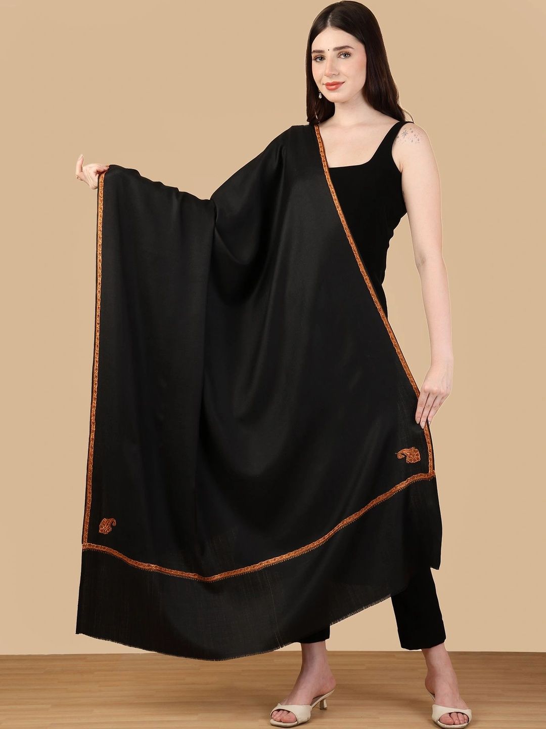 Knitkala Women Ethnic Motifs Embroidered Pashmina Shawl-picture-21