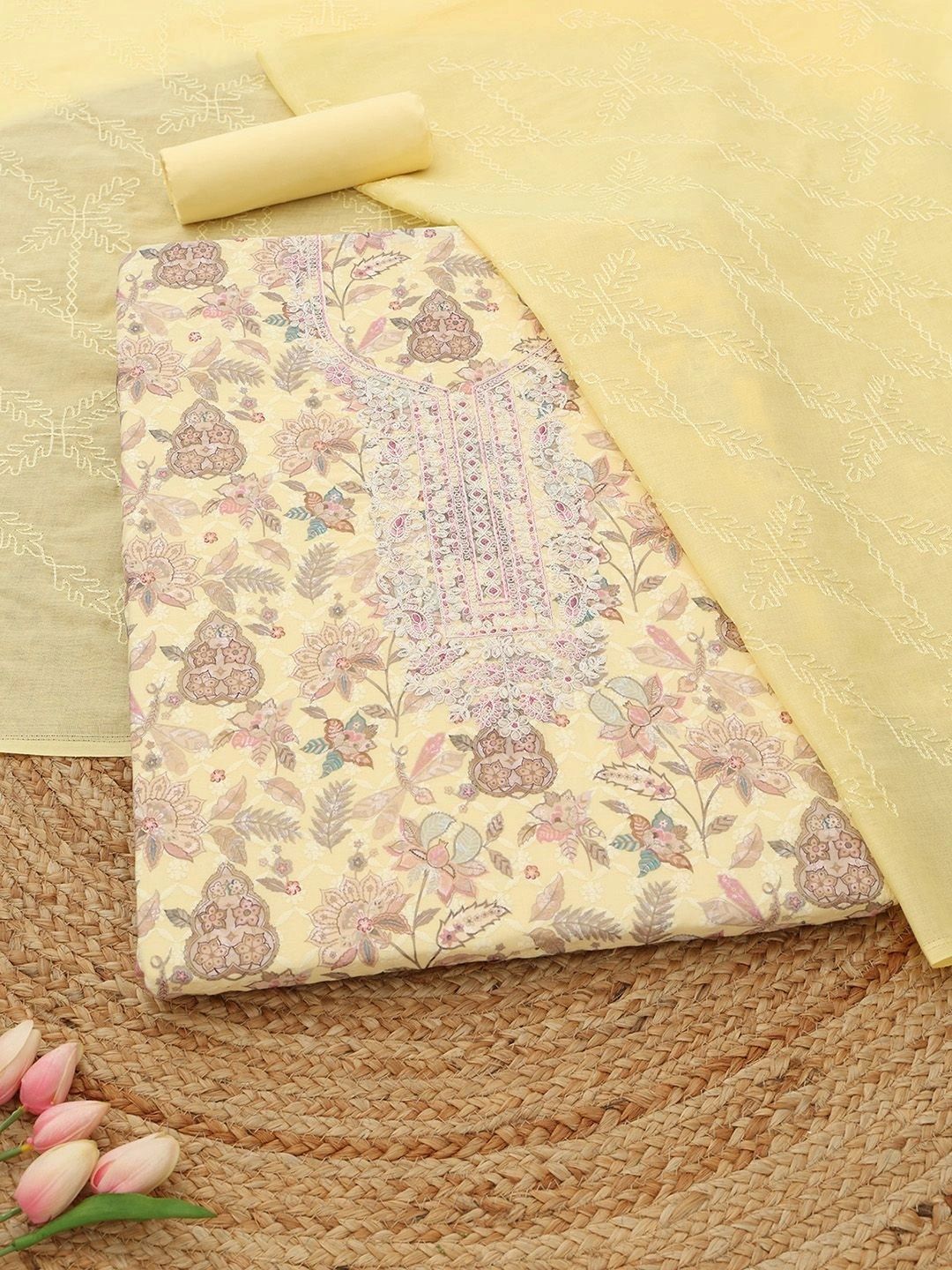 Soch Printed Unstitched Dress Material-picture-36